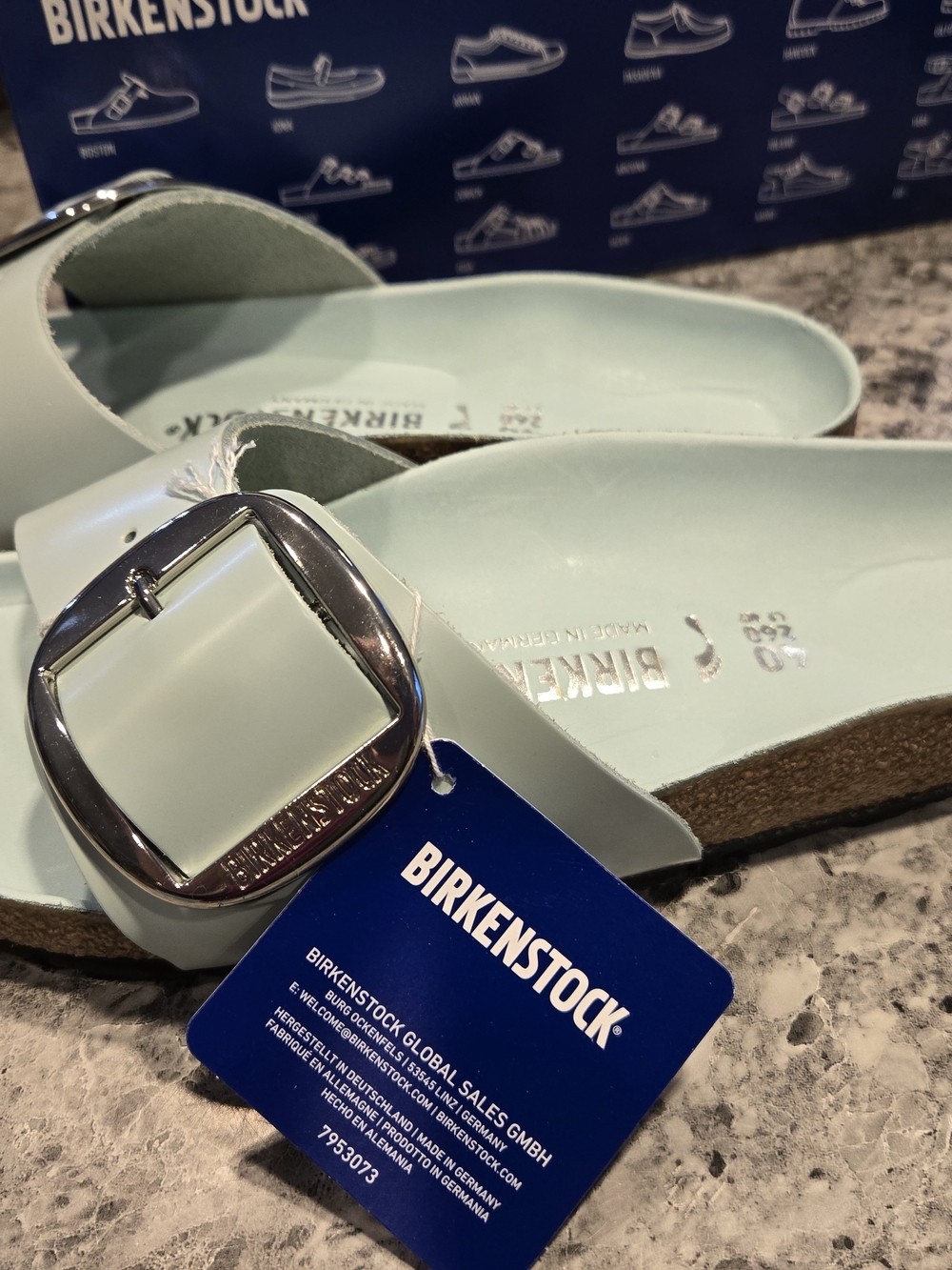 Birkenstock Madrid Big Buckle High Shine Surf Green